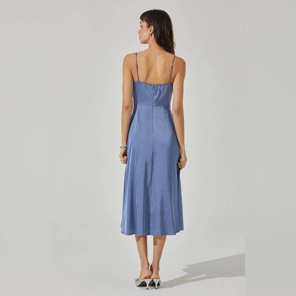 [ASTR THE LABEL] Bustier Satin Midi Dress - Picture 2 of 8